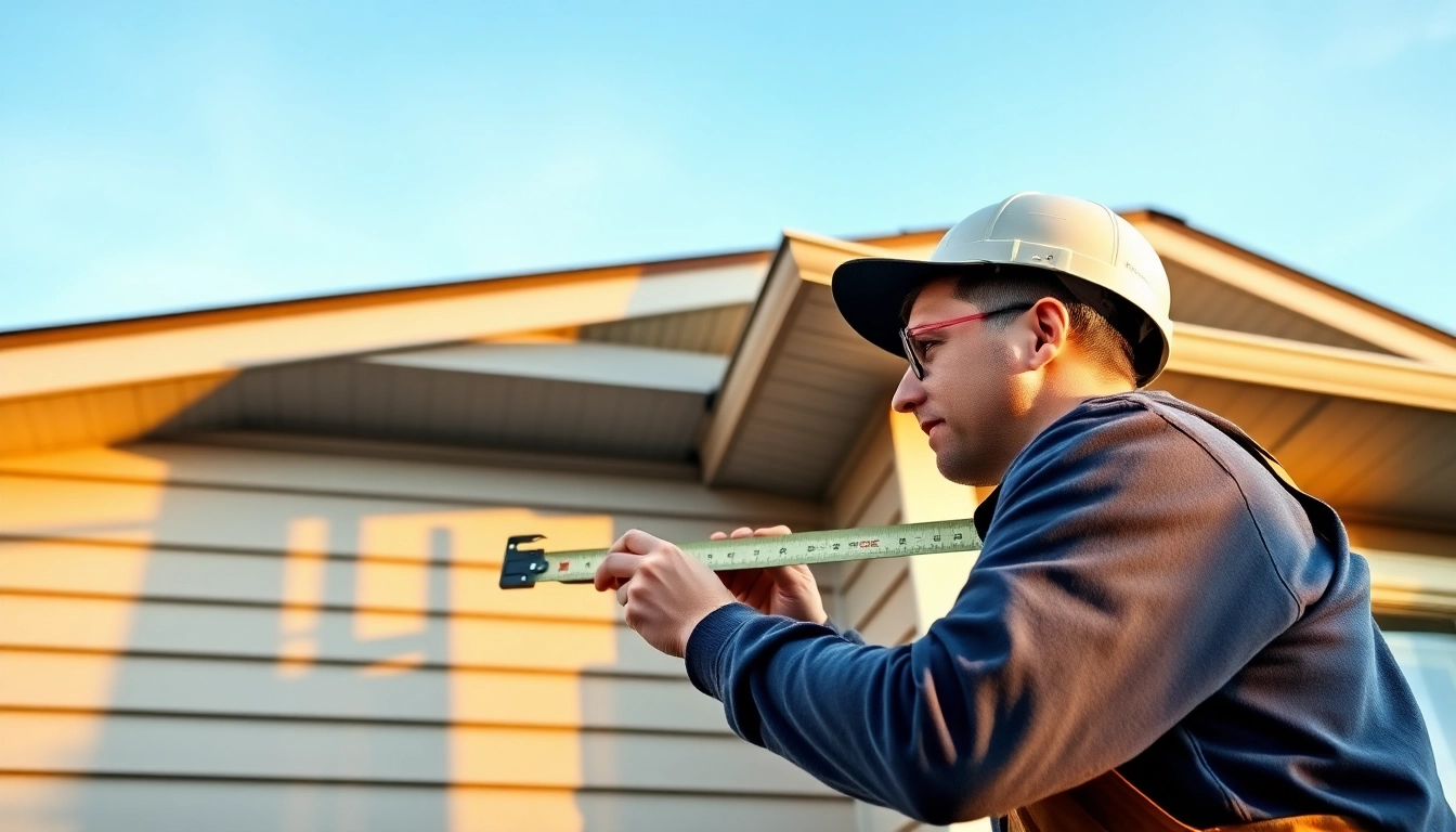 Siding contractor expertly installing durable vinyl siding on a residential home for curb appeal and protection