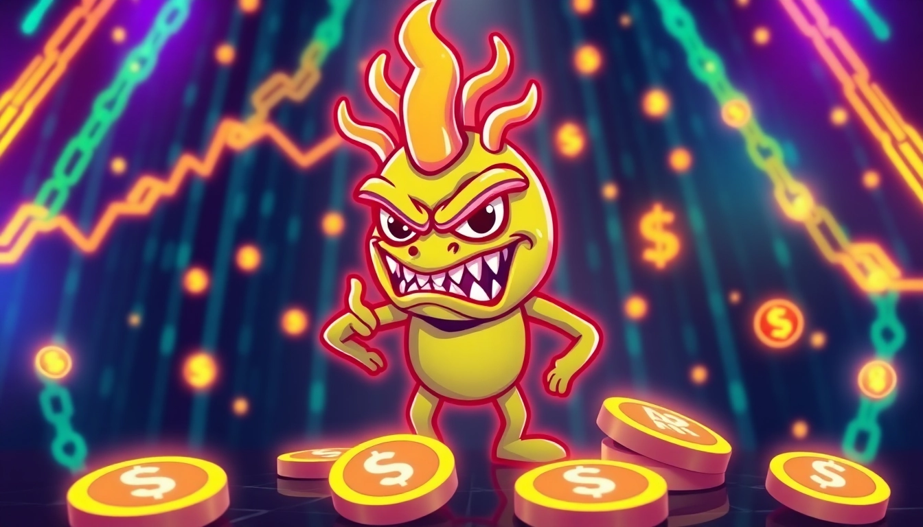 Dynamic illustration of Angry Pepe Fork with APORK tokens in a multi-chain blockchain